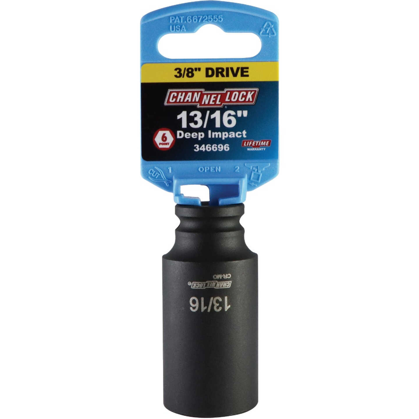 Channellock 3/8 In. Drive 13/16 In. 6-Point Deep Standard Impact Socket Image 2