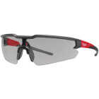 Milwaukee Red & Black Frame Safety Glasses with Gray Fog-Free Lenses Image 1