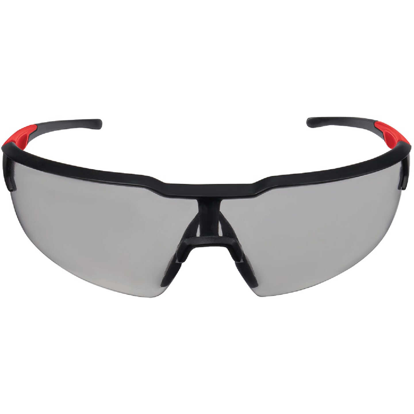 Milwaukee Red & Black Frame Safety Glasses with Gray Fog-Free Lenses Image 2