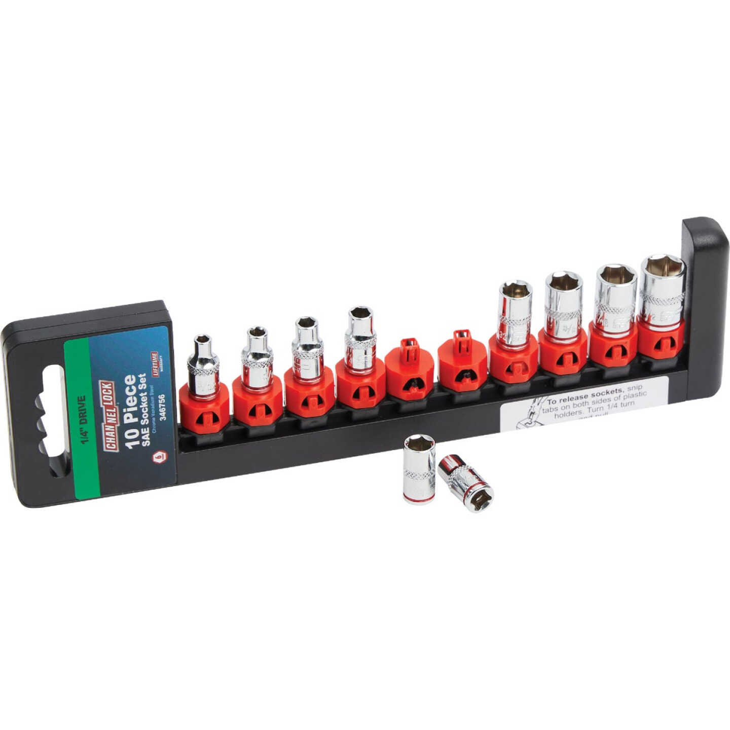 Channellock Standard 1/4 In. Drive 6-Point Shallow Socket Set (10-Piece) Image 7