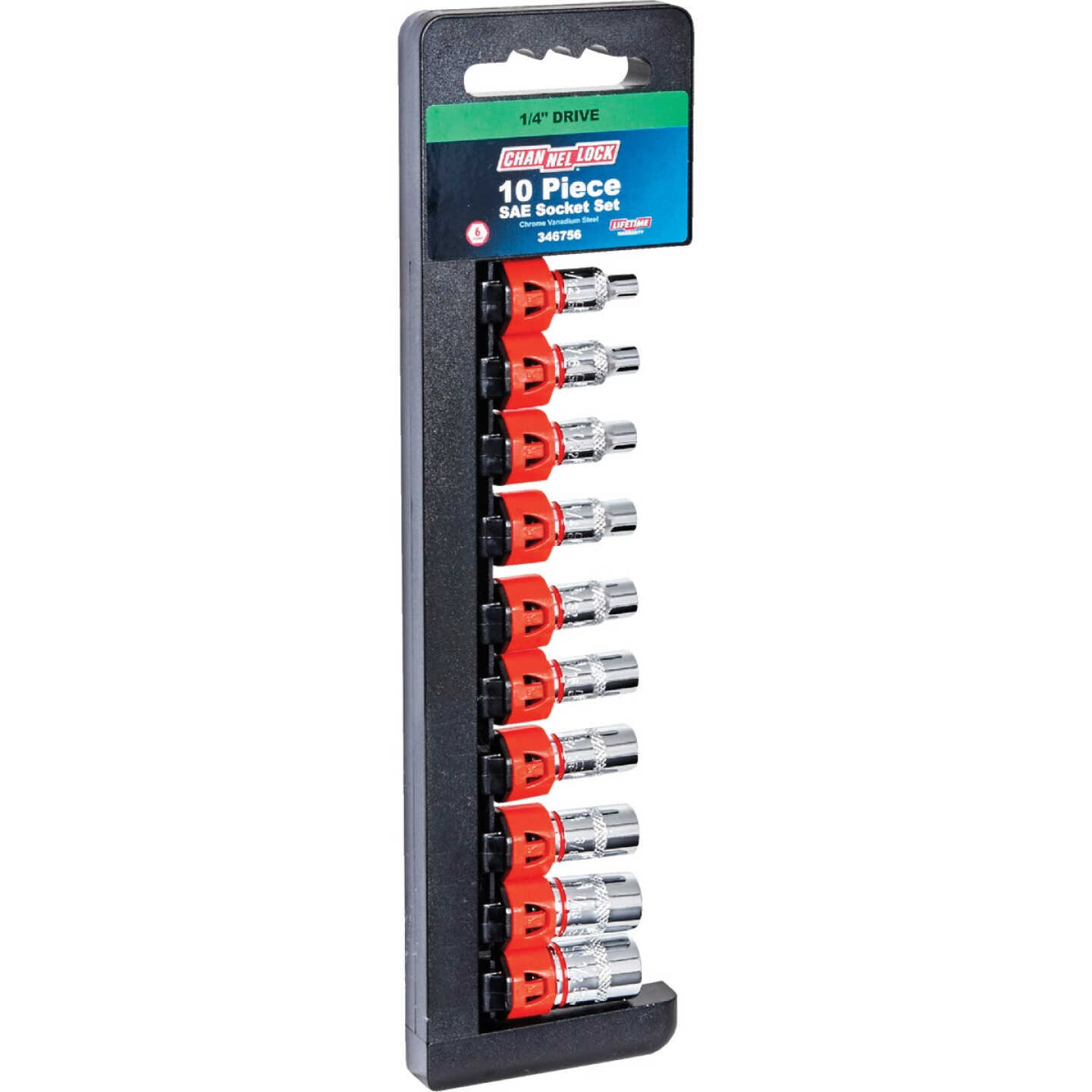 Channellock Standard 1/4 In. Drive 6-Point Shallow Socket Set (10-Piece) Image 1