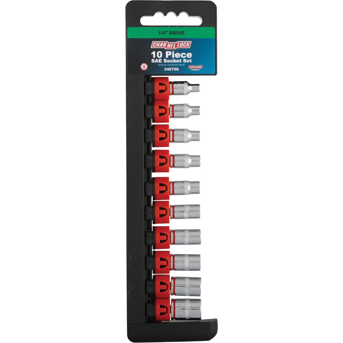 Channellock Standard 1/4 In. Drive 6-Point Shallow Socket Set (10-Piece) Image 5