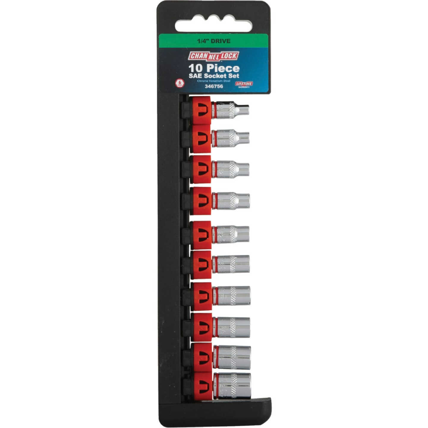 Channellock Standard 1/4 In. Drive 6-Point Shallow Socket Set (10-Piece) Image 5