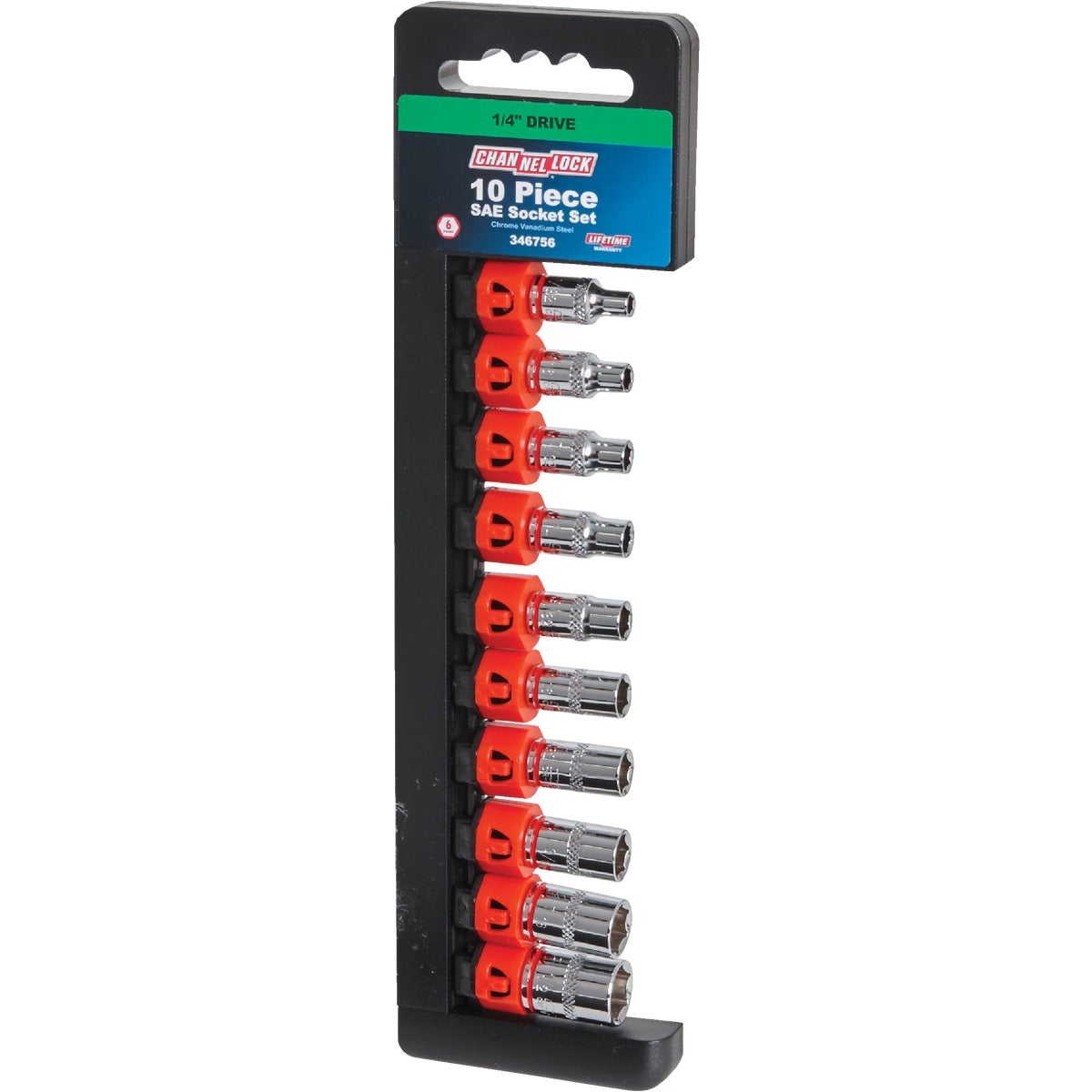 Channellock Standard 1/4 In. Drive 6-Point Shallow Socket Set (10-Piece) Image 6