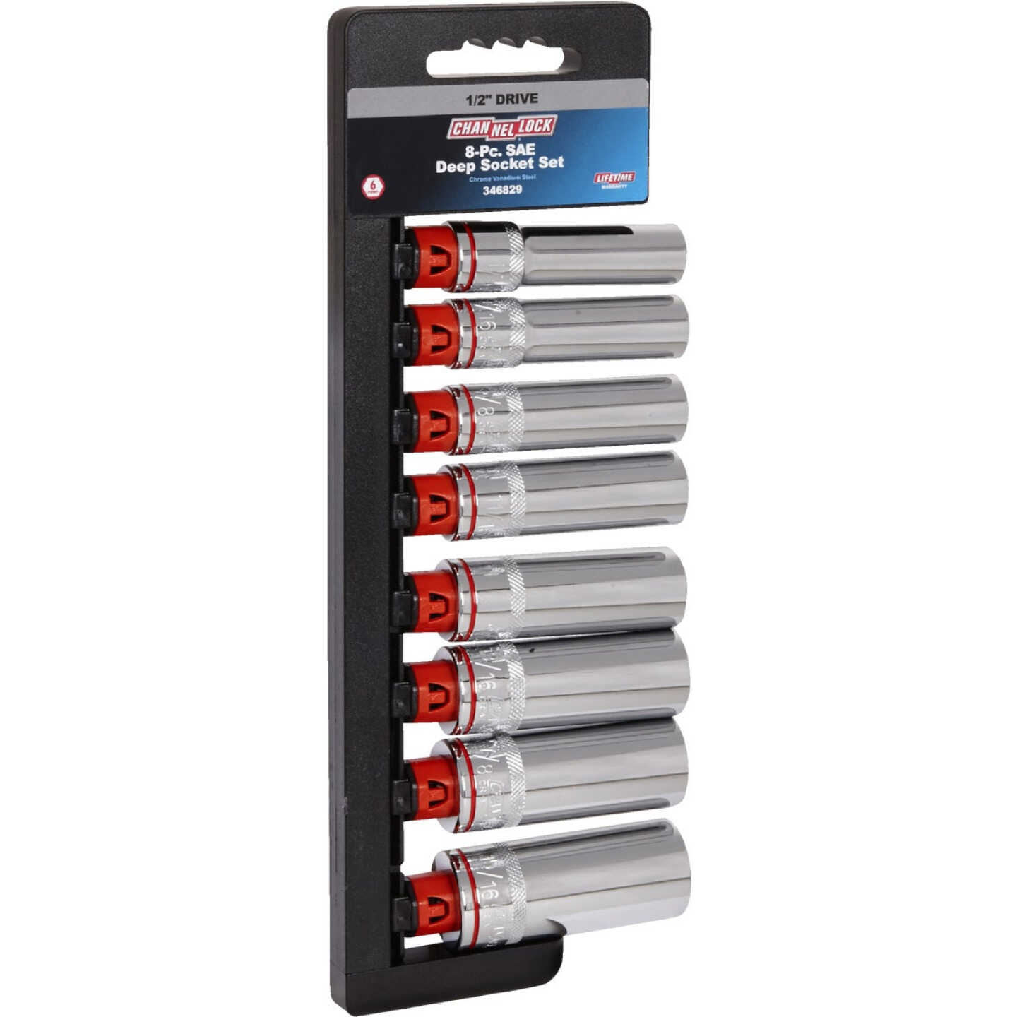 Channellock Standard 1/2 In. Drive 6-Point Deep Socket Set (8-Piece) Image 1