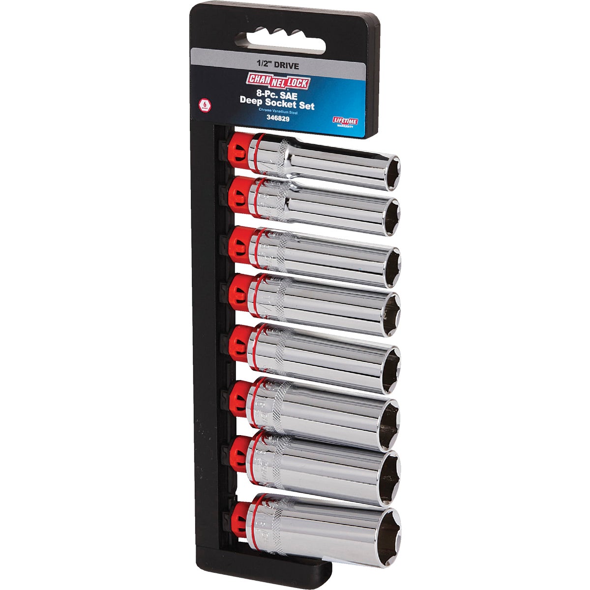 Channellock Standard 1/2 In. Drive 6-Point Deep Socket Set (8-Piece) Image 8