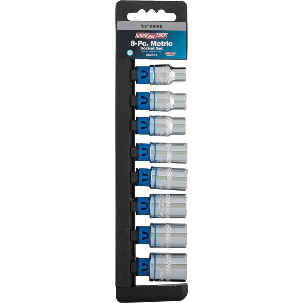 Channellock Metric 1/2 In. Drive 12-Point Shallow Socket Set (8-Piece) Image 7