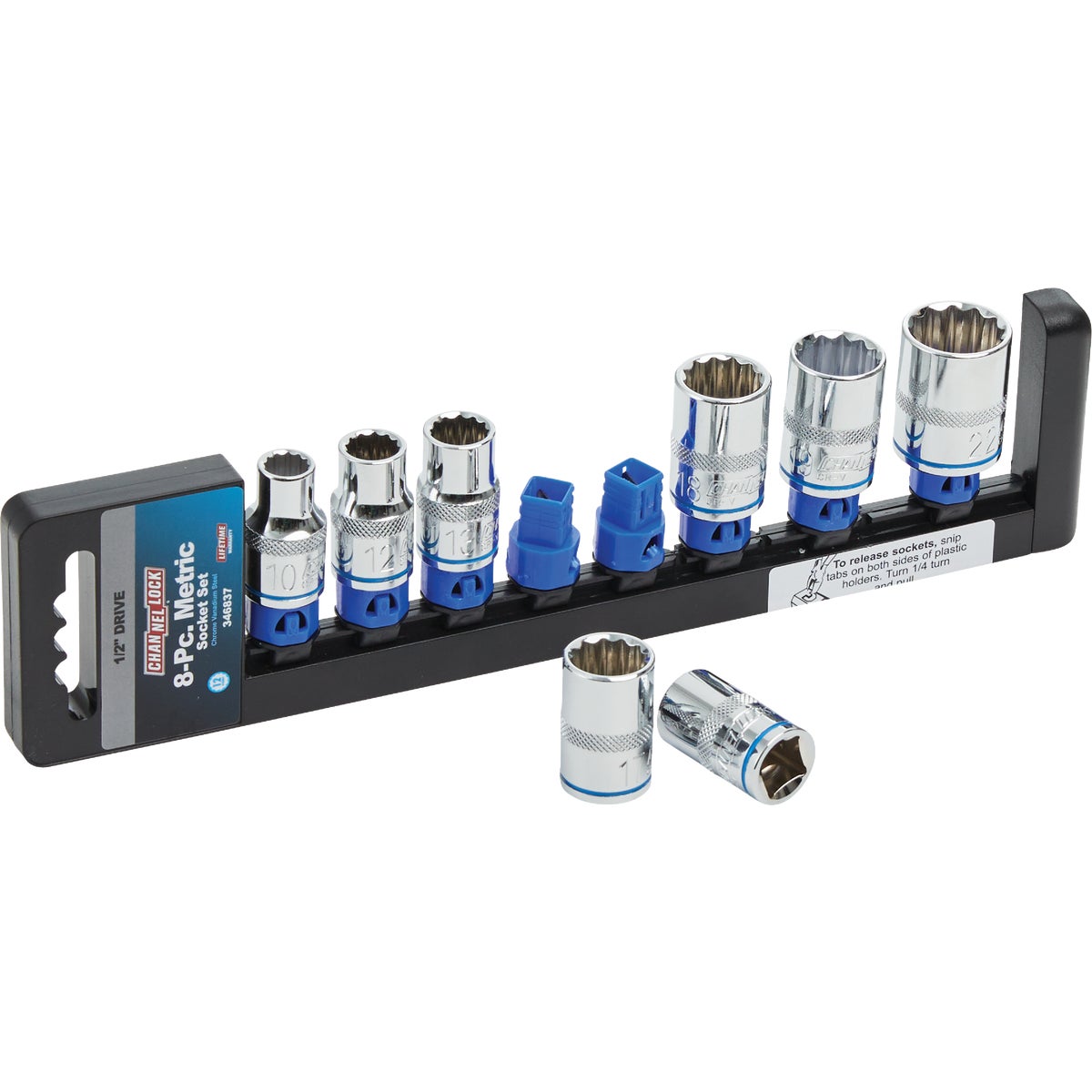 Channellock Metric 1/2 In. Drive 12-Point Shallow Socket Set (8-Piece) Image 9