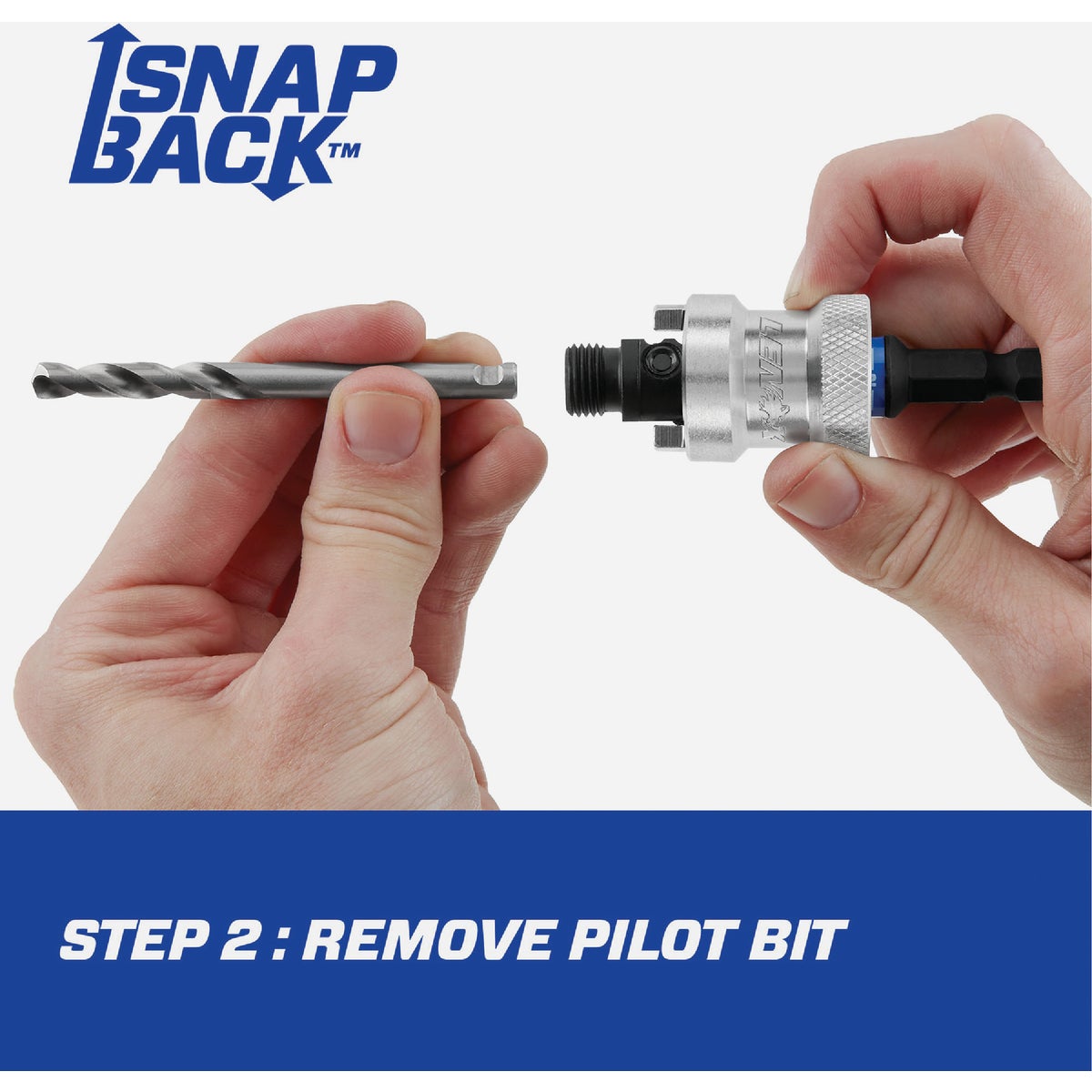 Lenox SNAP-BACK 3/8 In. Hex Shank Quick Change Hole Saw Arbor Fits 9/16 In. to 1-3/16 In. Hole Saws Image 5