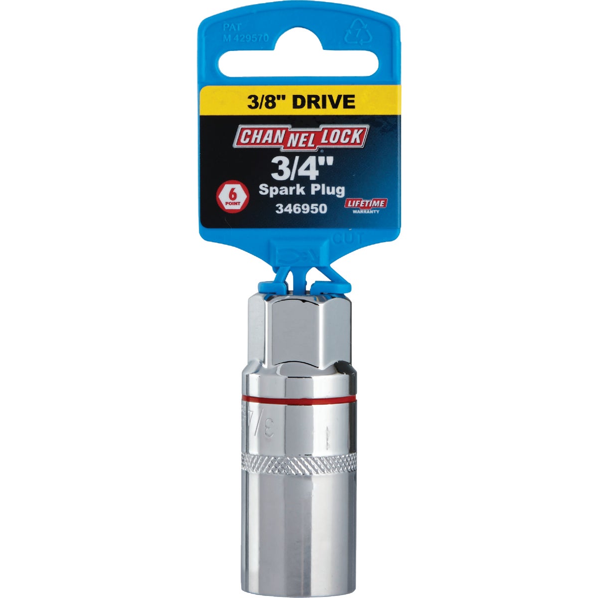 Channellock 3/8 In. Drive 3/4 In. 6-Point Standard Spark Plug Socket Image 2