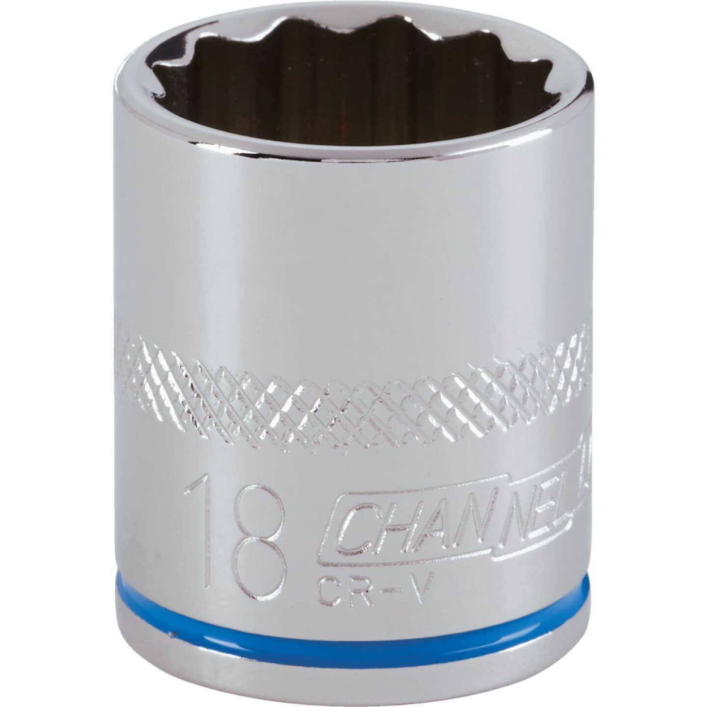 Channellock 3/8 In. Drive 18 mm 12-Point Shallow Metric Socket Image 1