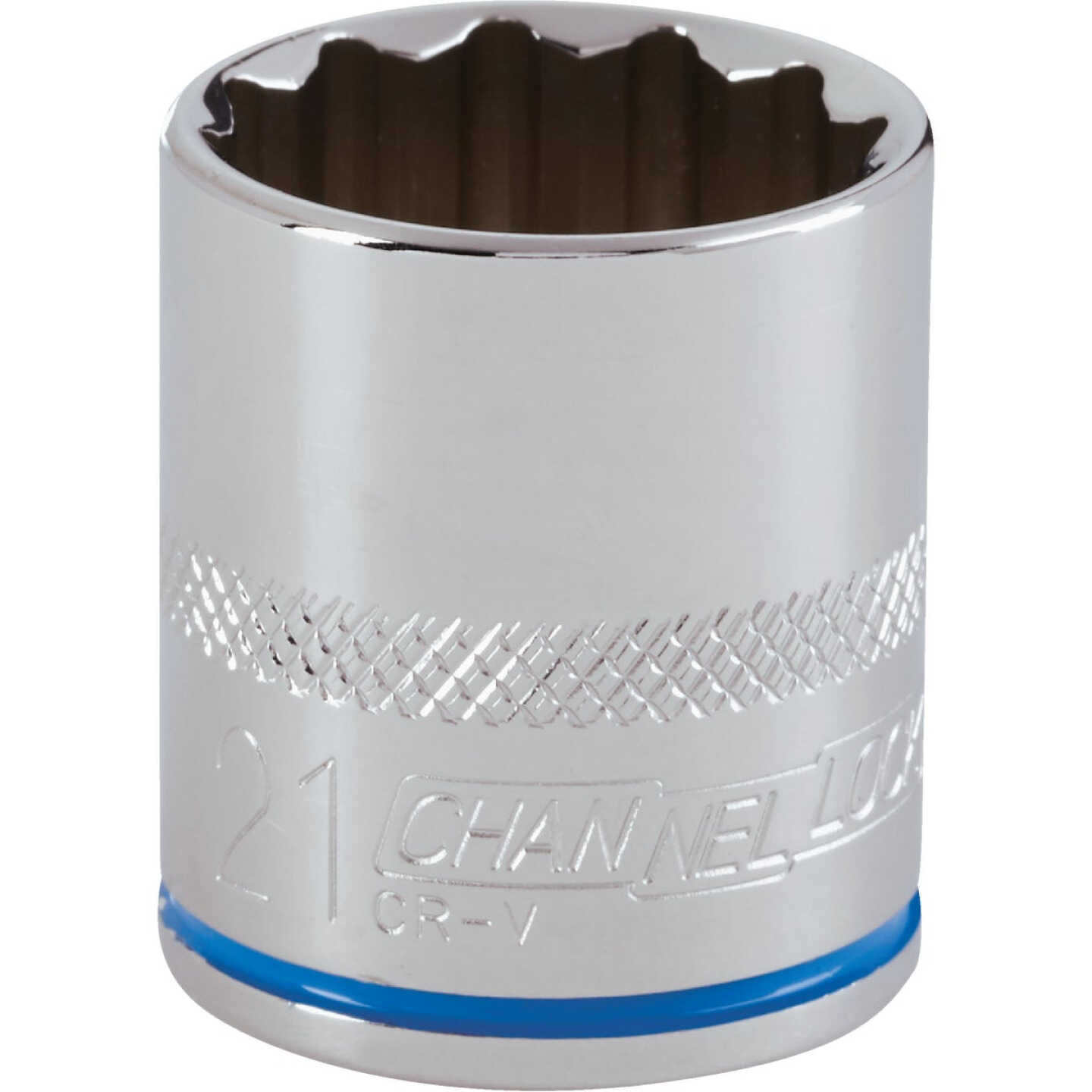 Channellock 3/8 In. Drive 21 mm 12-Point Shallow Metric Socket Image 1