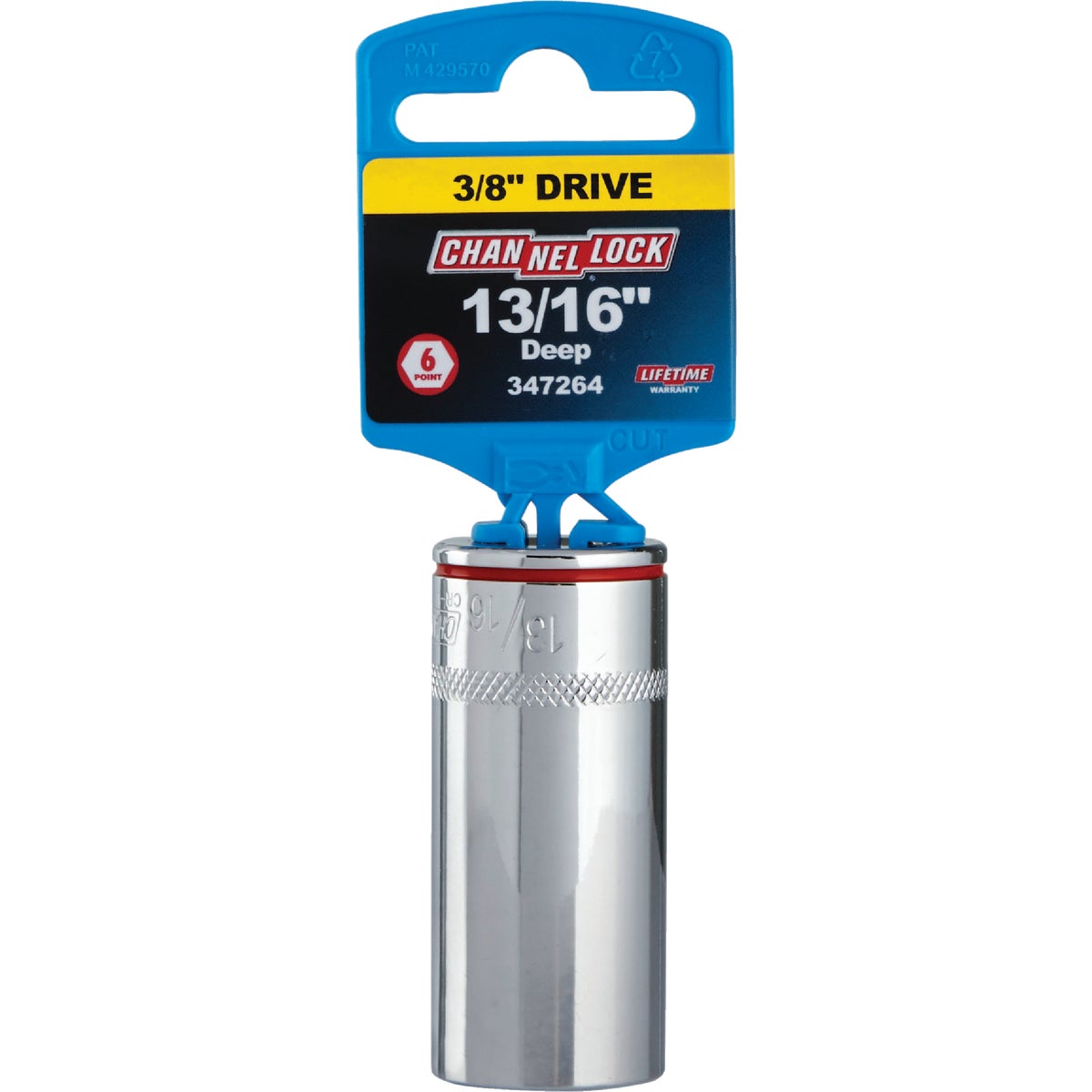Channellock 3/8 In. Drive 13/16 In. 6-Point Deep Standard Socket Image 2