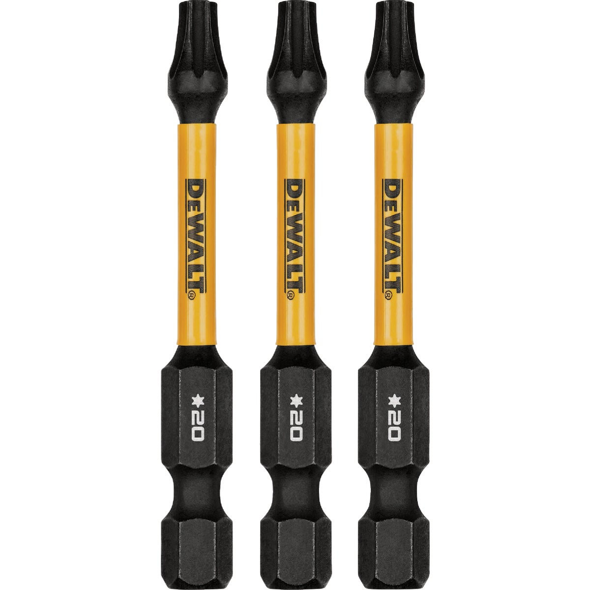 DEWALT FlexTorq 2 In. T20 TORX Impact Screwdriver Bit (3-Pack)