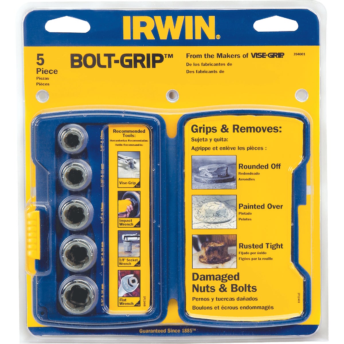 Irwin BOLT-GRIP 5-Piece Bolt Extractor Set Image 4