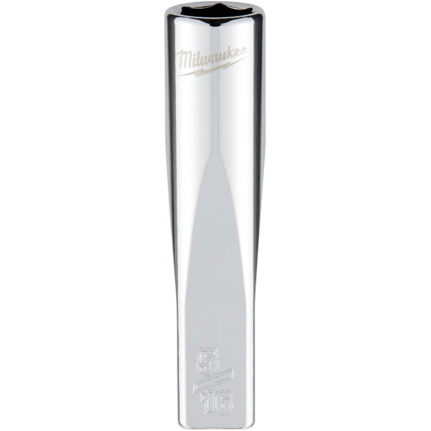 Milwaukee 1/4 In. Drive 5/16 In. 6-Point Deep Standard Socket with FOUR FLAT Sides Image 1