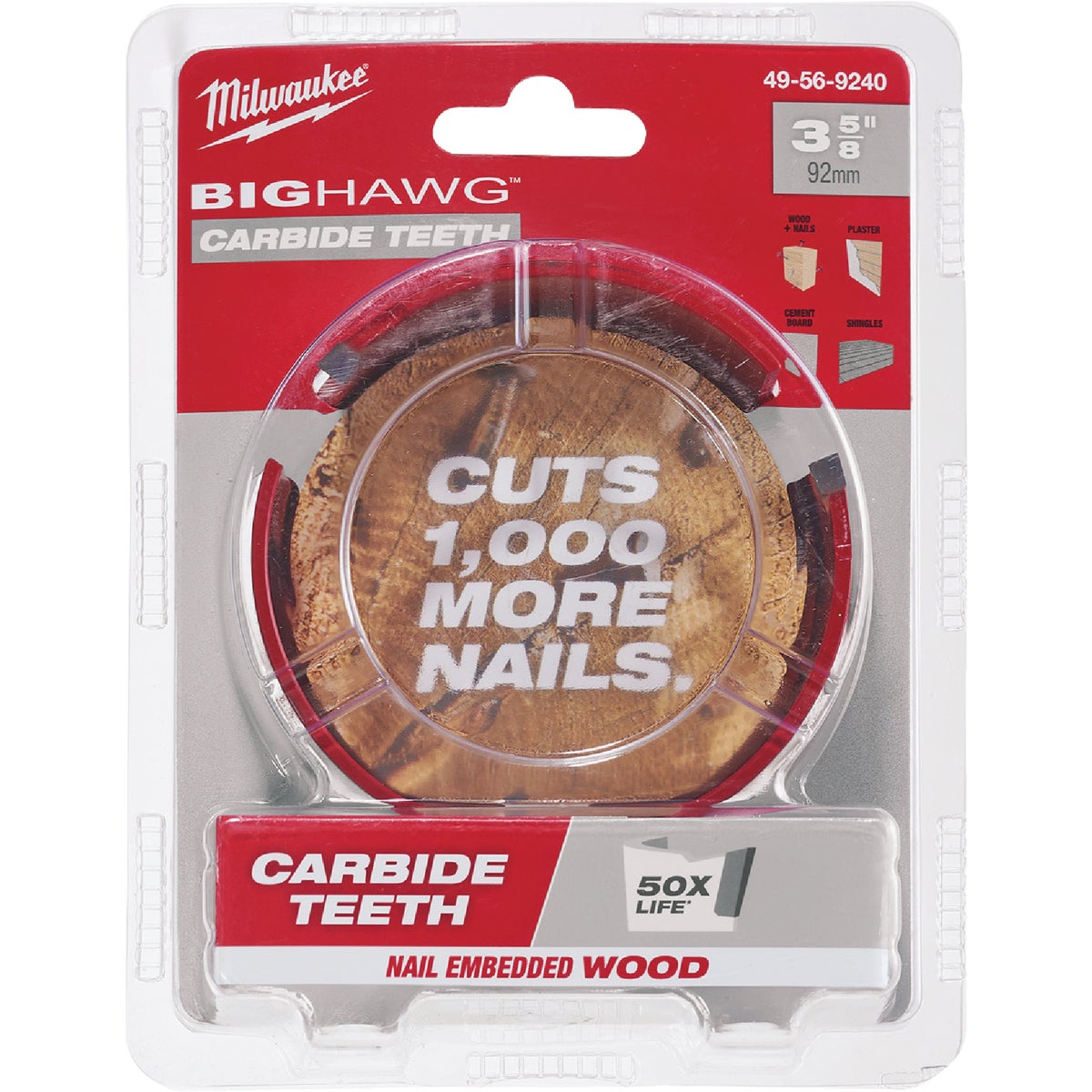 Milwaukee BIG HAWG 3-5/8 In. Carbide-Tipped Hole Saw Image 5