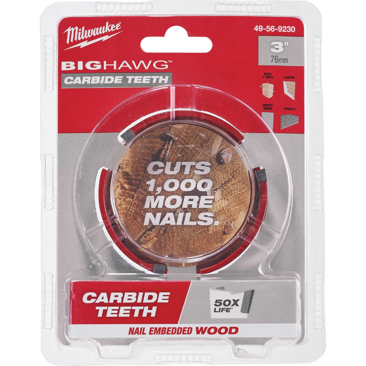 Milwaukee BIG HAWG 3 In. Carbide-Tipped Hole Saw Image 5