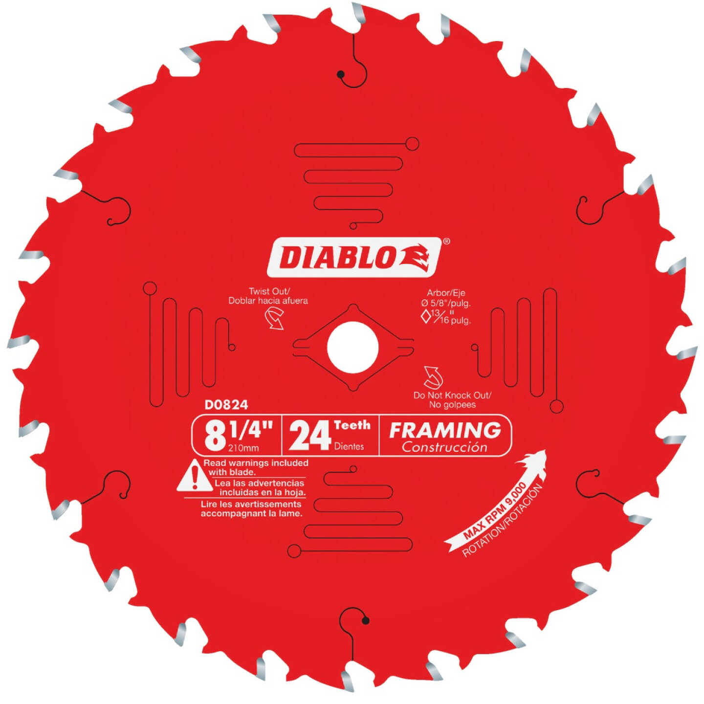 Diablo 8-1/4 In. 24-Tooth Framing Circular Saw Blade Image 1