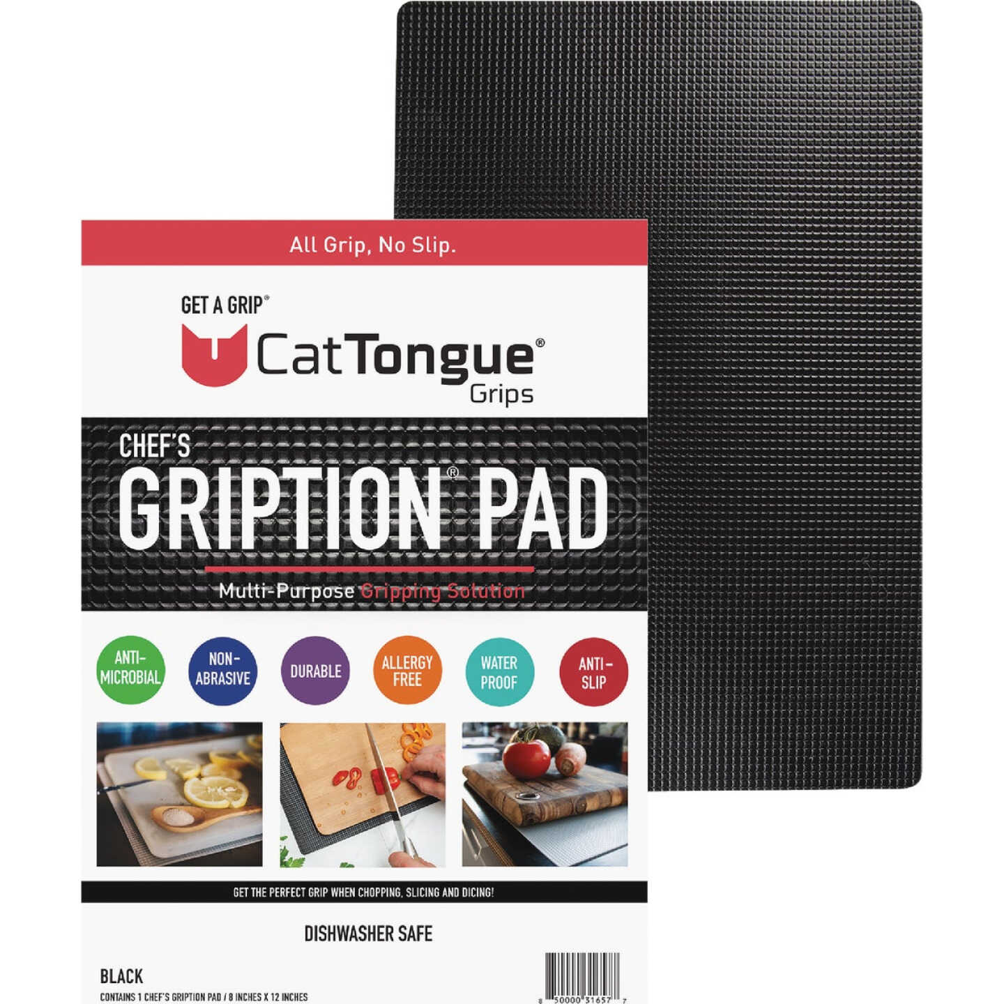 CatTongue Grips Chef's Gription 8 In. x 12 In. Non-Adhesive Multi-Purpose Gripping Solution Image 1
