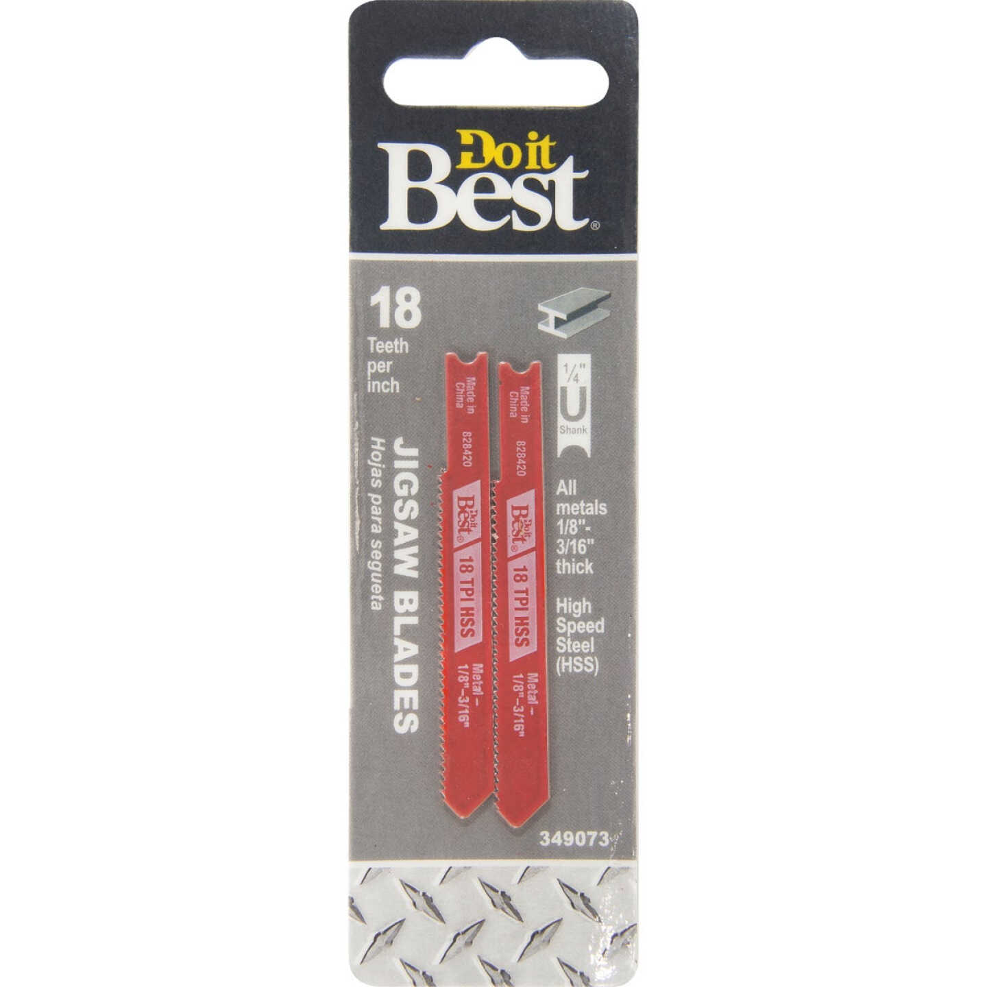 Do it Best U-Shank 3 In. x 18 TPI High Speed Steel Jig Saw Blade, Metal 1/8 to 3/16 In. (2-Pack) Image 1