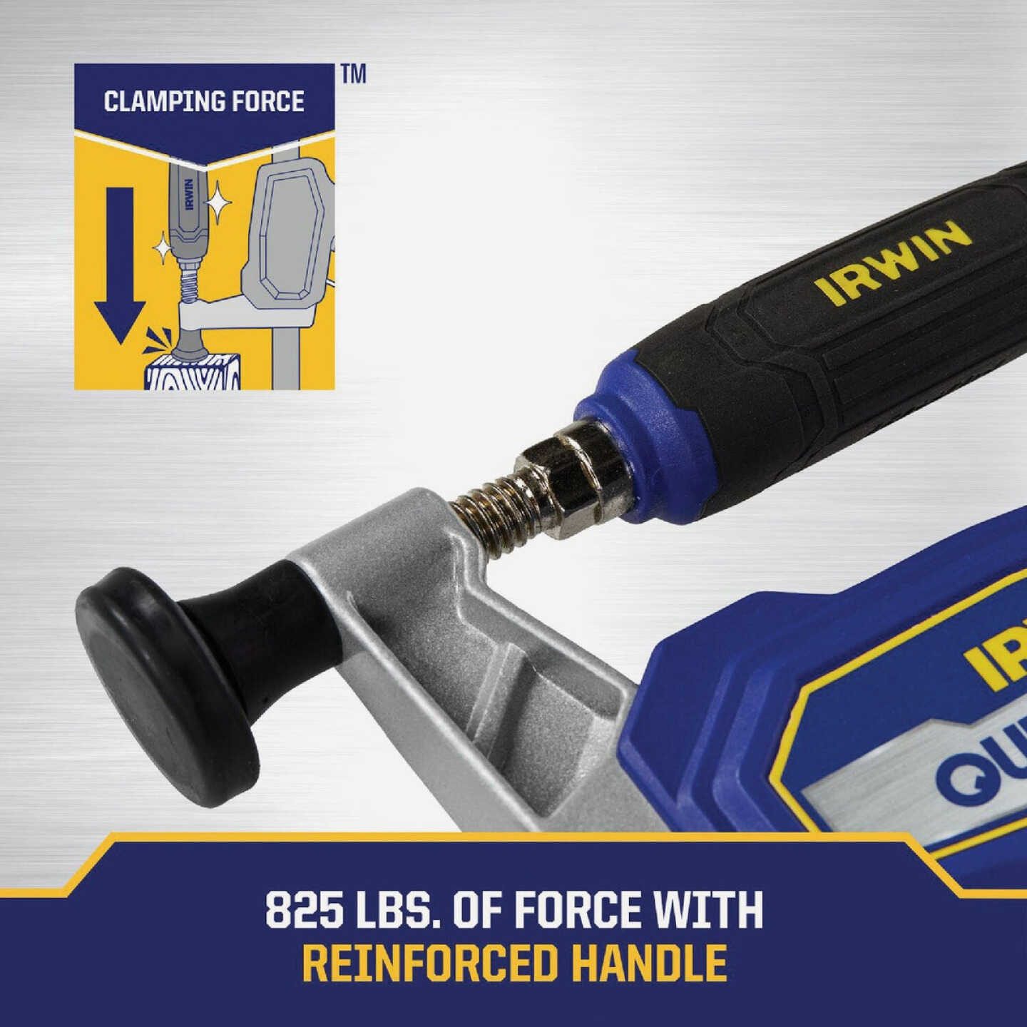 Irwin QUICK-GRIP 12 In. Medium Duty Hybrid Bar Clamp Image 7