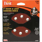 Do it Best 5 In. 120-Grit 8-Hole Pattern Vented Sanding Disc with Hook & Loop Backing (5-Pack) Image 1