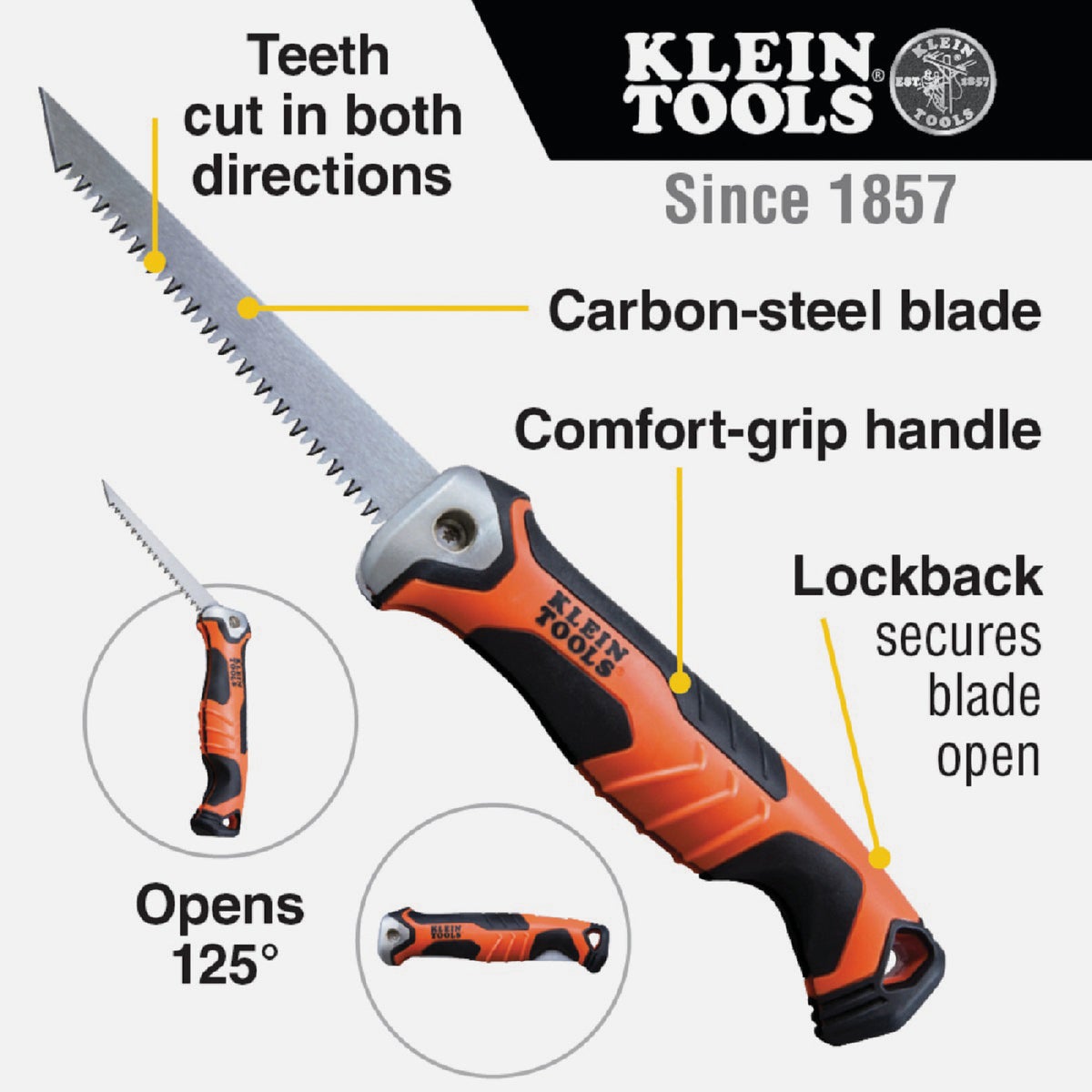 Klein 11-7/8 In. 8 TPI Folding Jab Saw Image 2