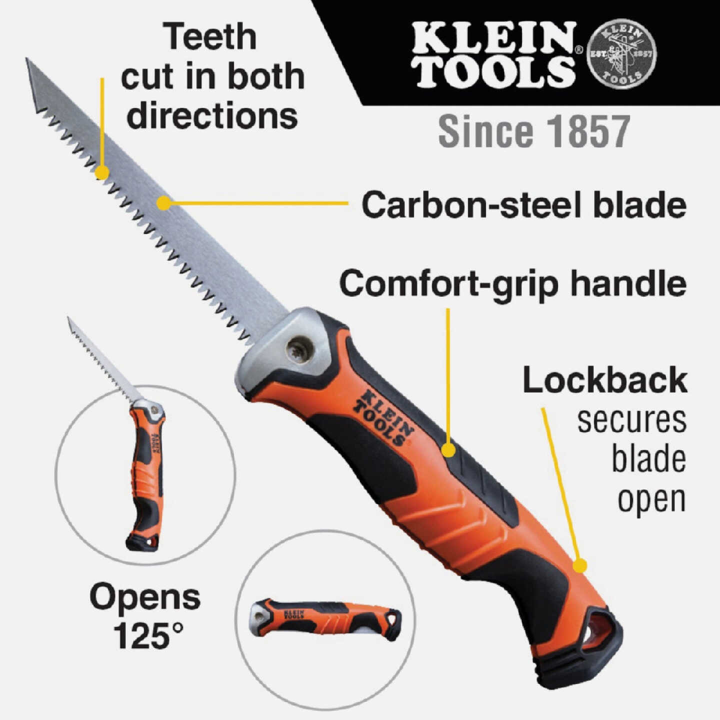 Klein 11-7/8 In. 8 TPI Folding Jab Saw Image 2