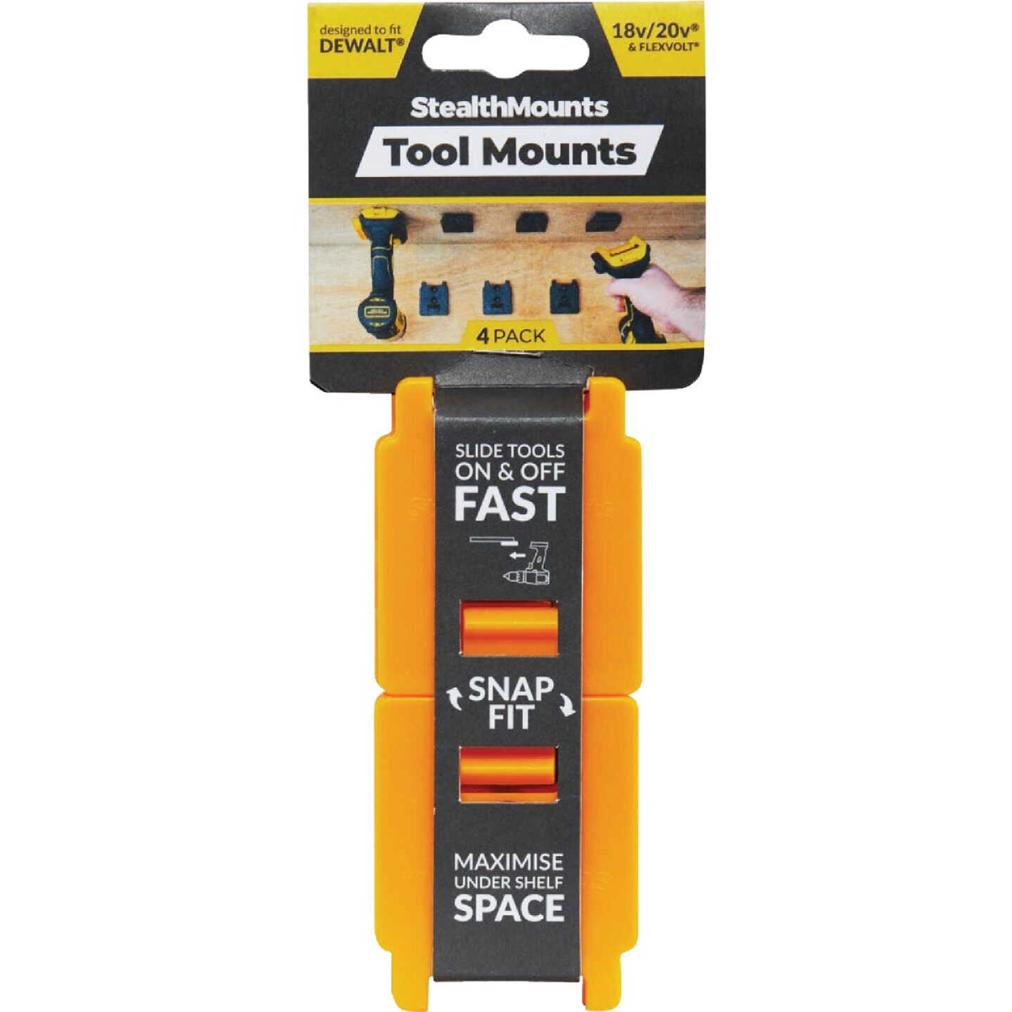 StealthMounts Tool Mounts for DEWALT 20V/60V (4-Pack) Image 4