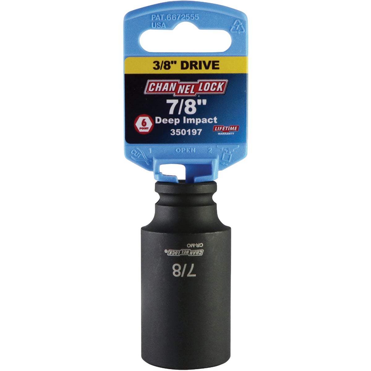 Channellock 3/8 In. Drive 7/8 In. 6-Point Deep Standard Impact Socket Image 2