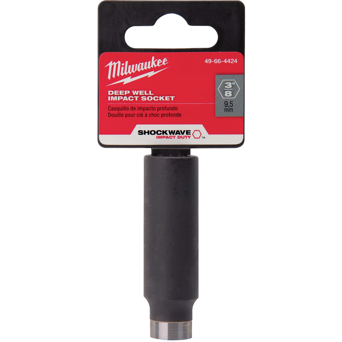 Milwaukee SHOCKWAVE 3/8 In. Drive 3/8 In. 6-Point Deep Standard Impact Socket Image 2