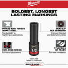 Milwaukee SHOCKWAVE Standard 1/2 In. Drive 6-Point Deep Impact Socket Set (19-Piece) Image 4