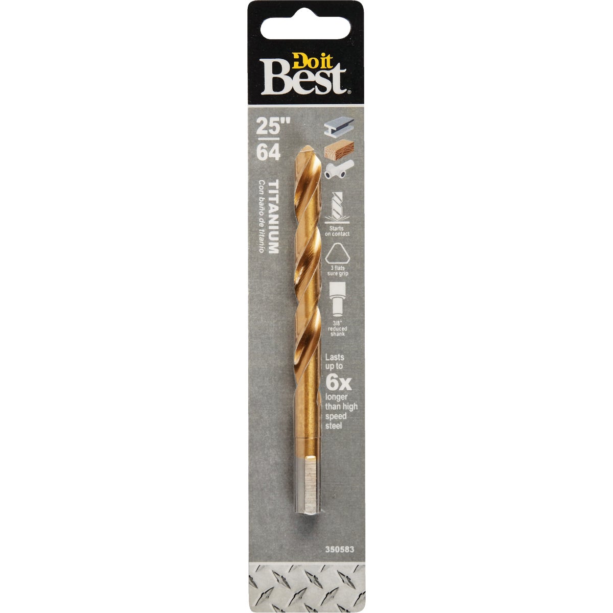 Do it Best 25/64 In. Titanium Drill Bit Image 1