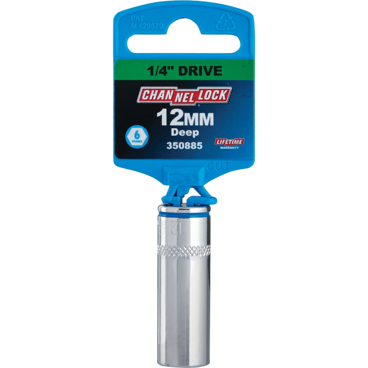 Channellock 1/4 In. Drive 12 mm 6-Point Deep Metric Socket Image 2