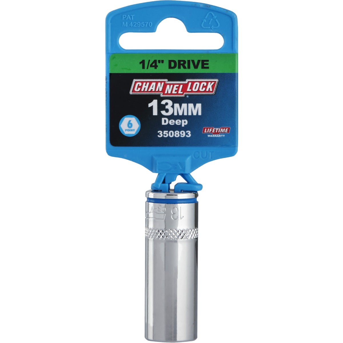 Channellock 1/4 In. Drive 13 mm 6-Point Deep Metric Socket Image 2