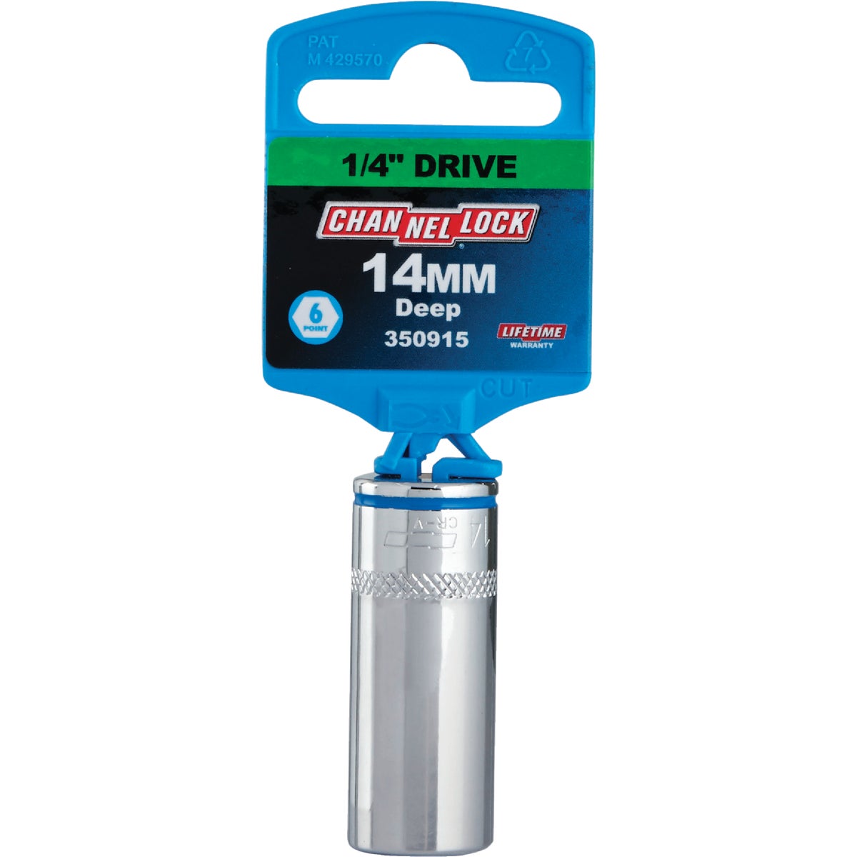 Channellock 1/4 In. Drive 14 mm 6-Point Deep Metric Socket Image 2