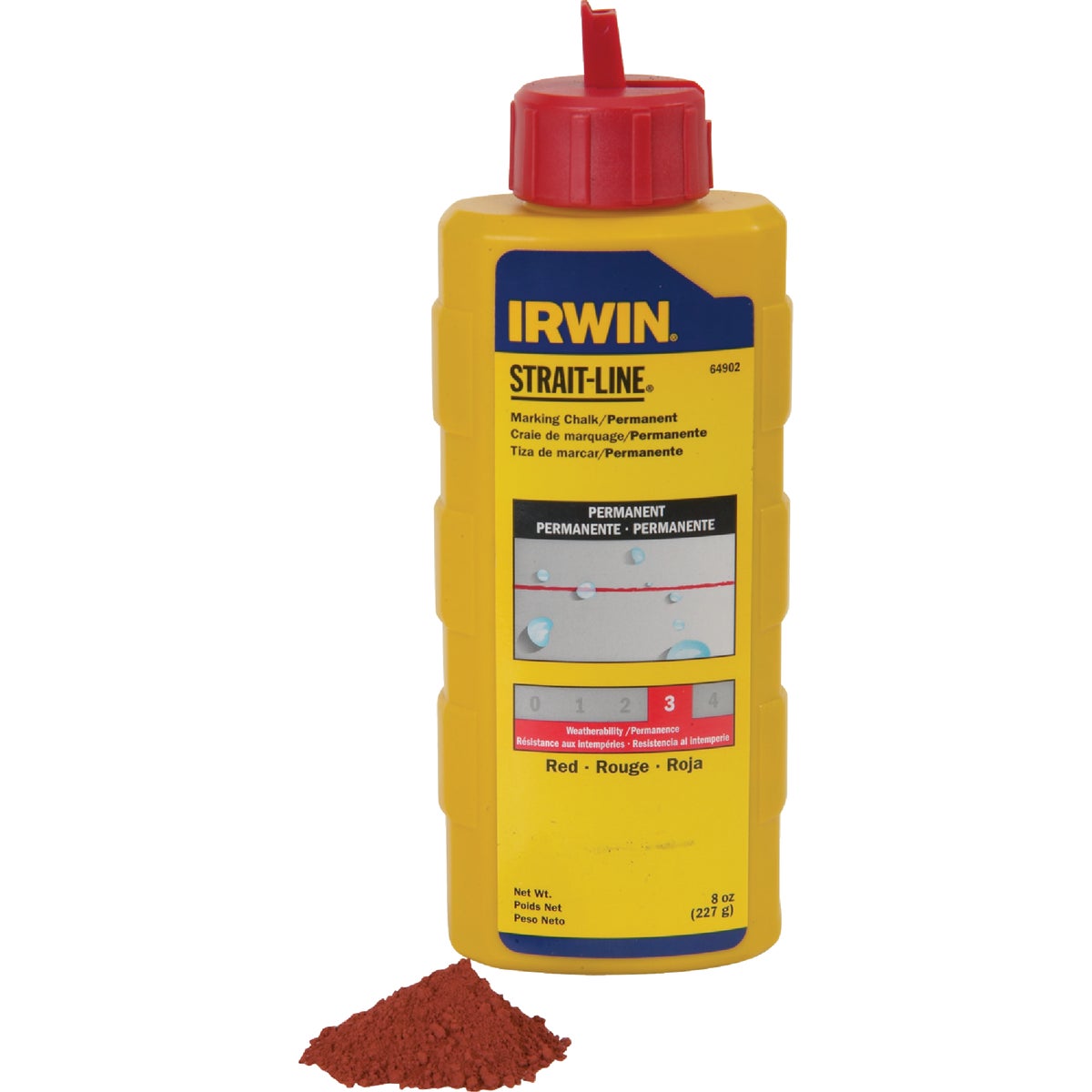 Irwin STRAIT-LINE 8 Oz. Red Permanent Chalk Line Chalk Image 2