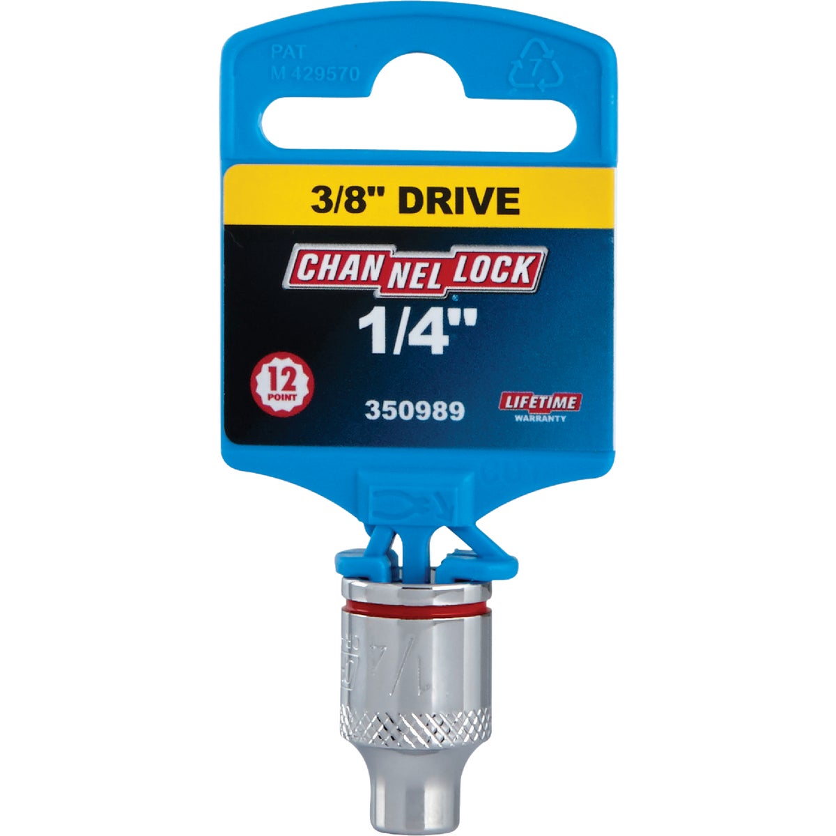 Channellock 3/8 In. Drive 1/4 In. 12-Point Shallow Standard Socket Image 2