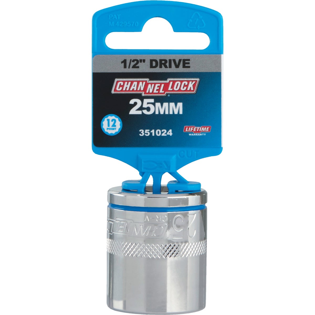 Channellock 1/2 In. Drive 25 mm 12-Point Shallow Metric Socket Image 2