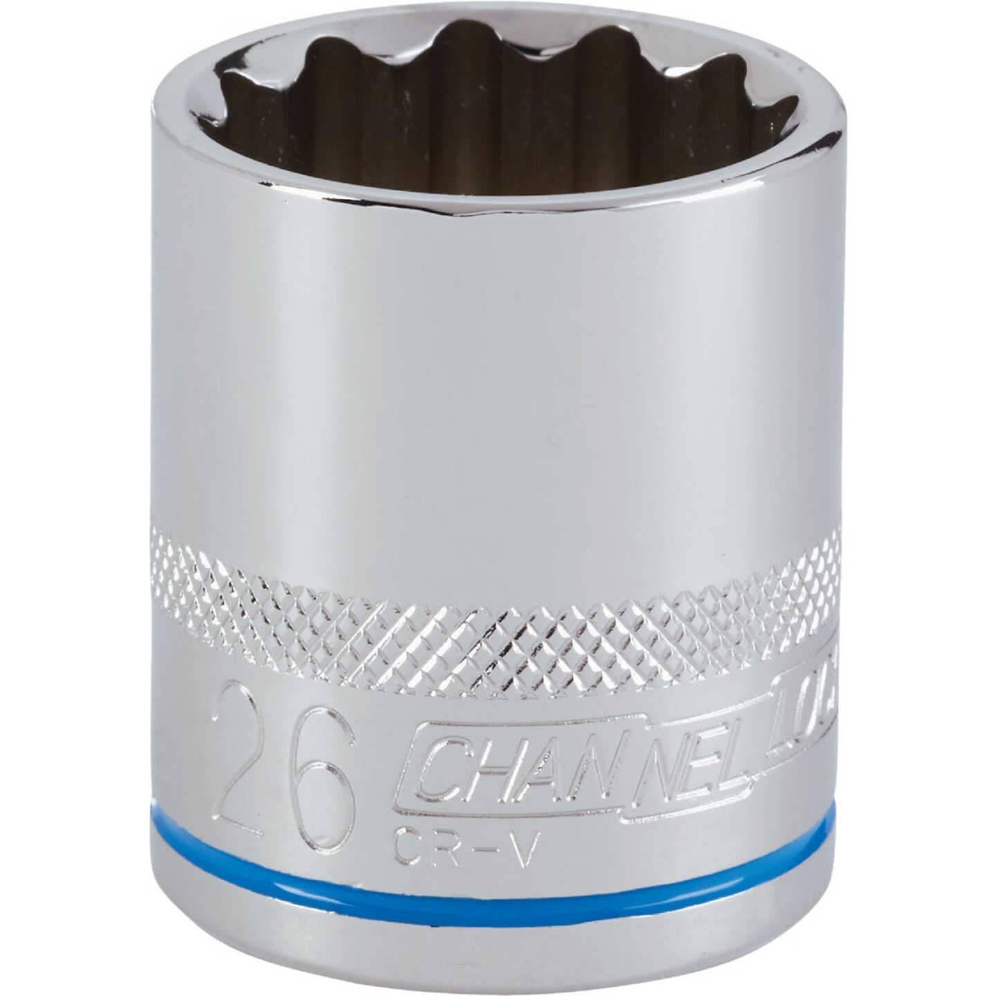 Channellock 1/2 In. Drive 26 mm 12-Point Shallow Metric Socket Image 1