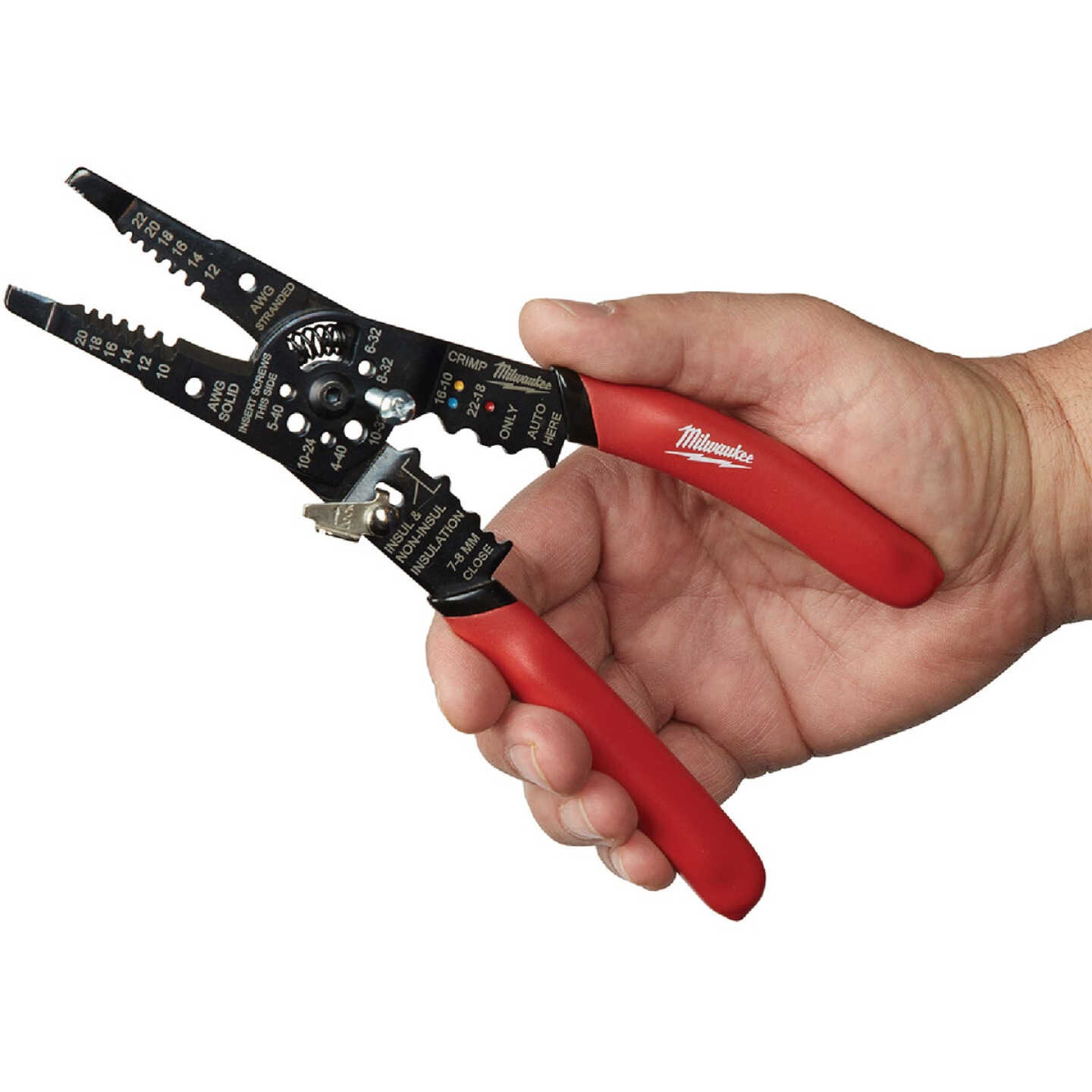 Milwaukee 9 In. 10-20 AWG Solid/12-22 AWG Stranded Multi-Purpose Wire Stripper/Cutter/Crimper Image 4