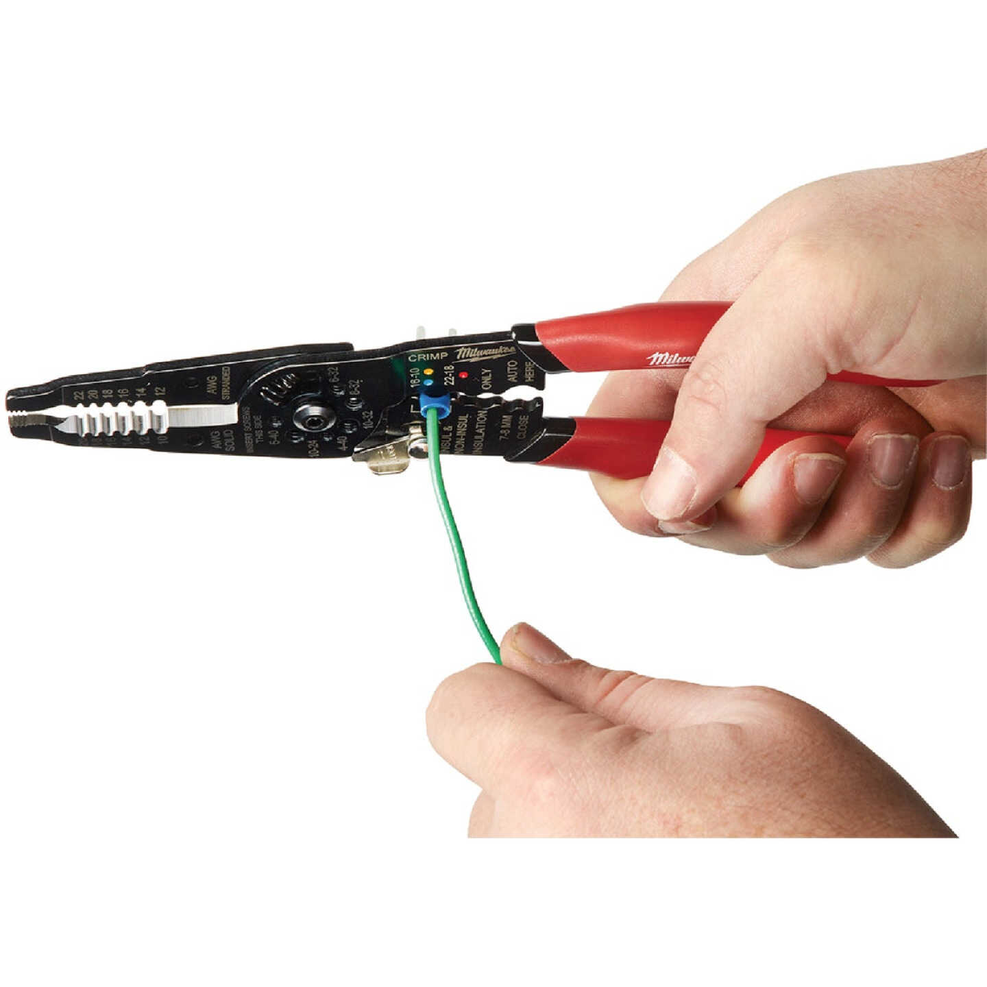 Milwaukee 9 In. 10-20 AWG Solid/12-22 AWG Stranded Multi-Purpose Wire Stripper/Cutter/Crimper Image 3