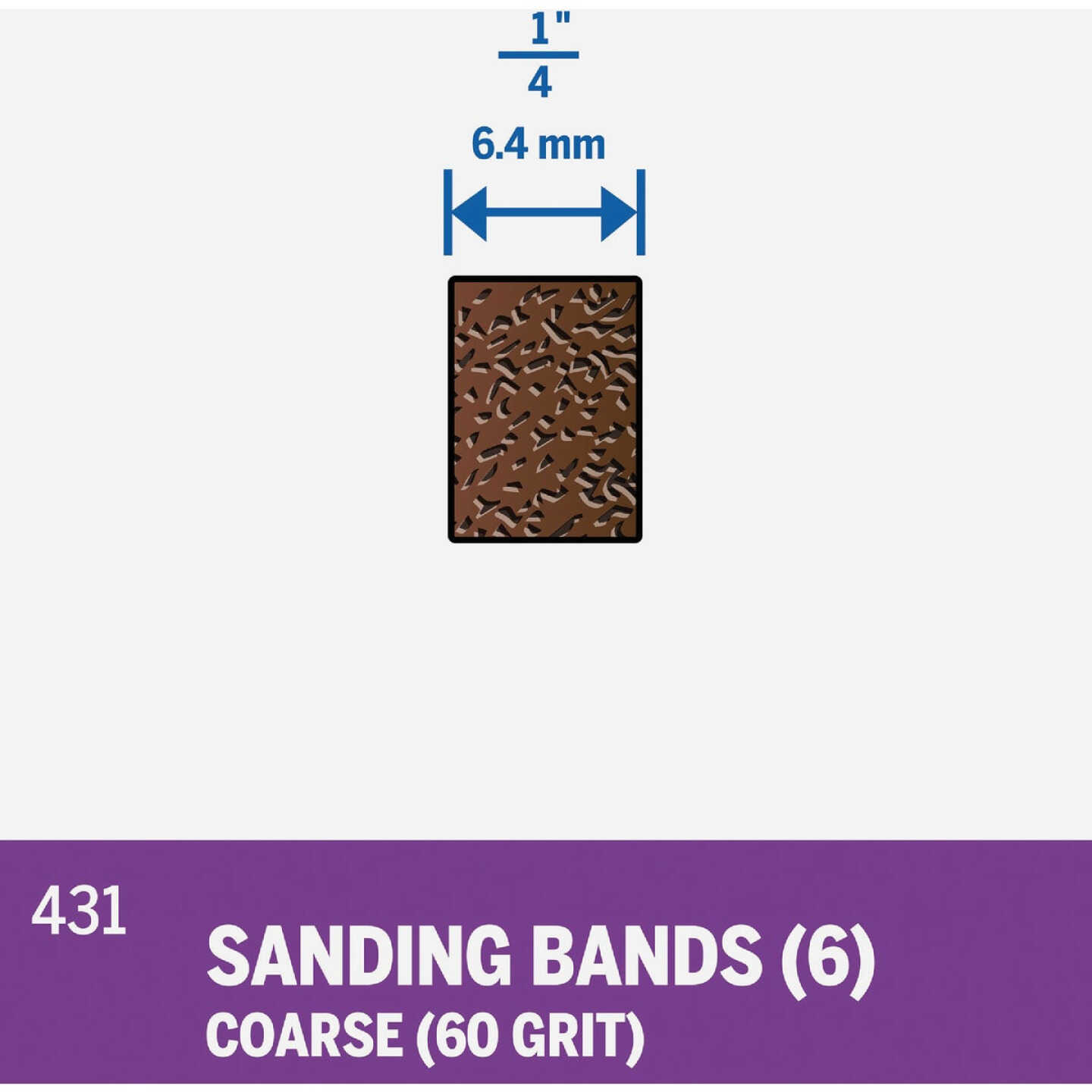 Dremel 1/4 In. 60 Coarse Drum Sander Band Image 3