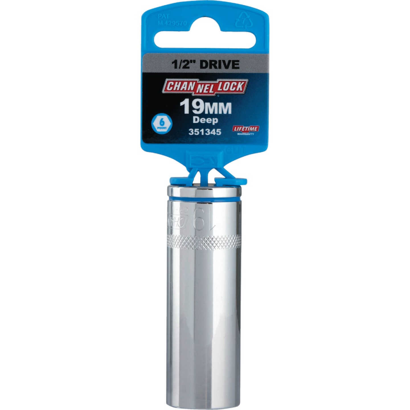 Channellock 1/2 In. Drive 19 mm 6-Point Deep Metric Socket Image 2
