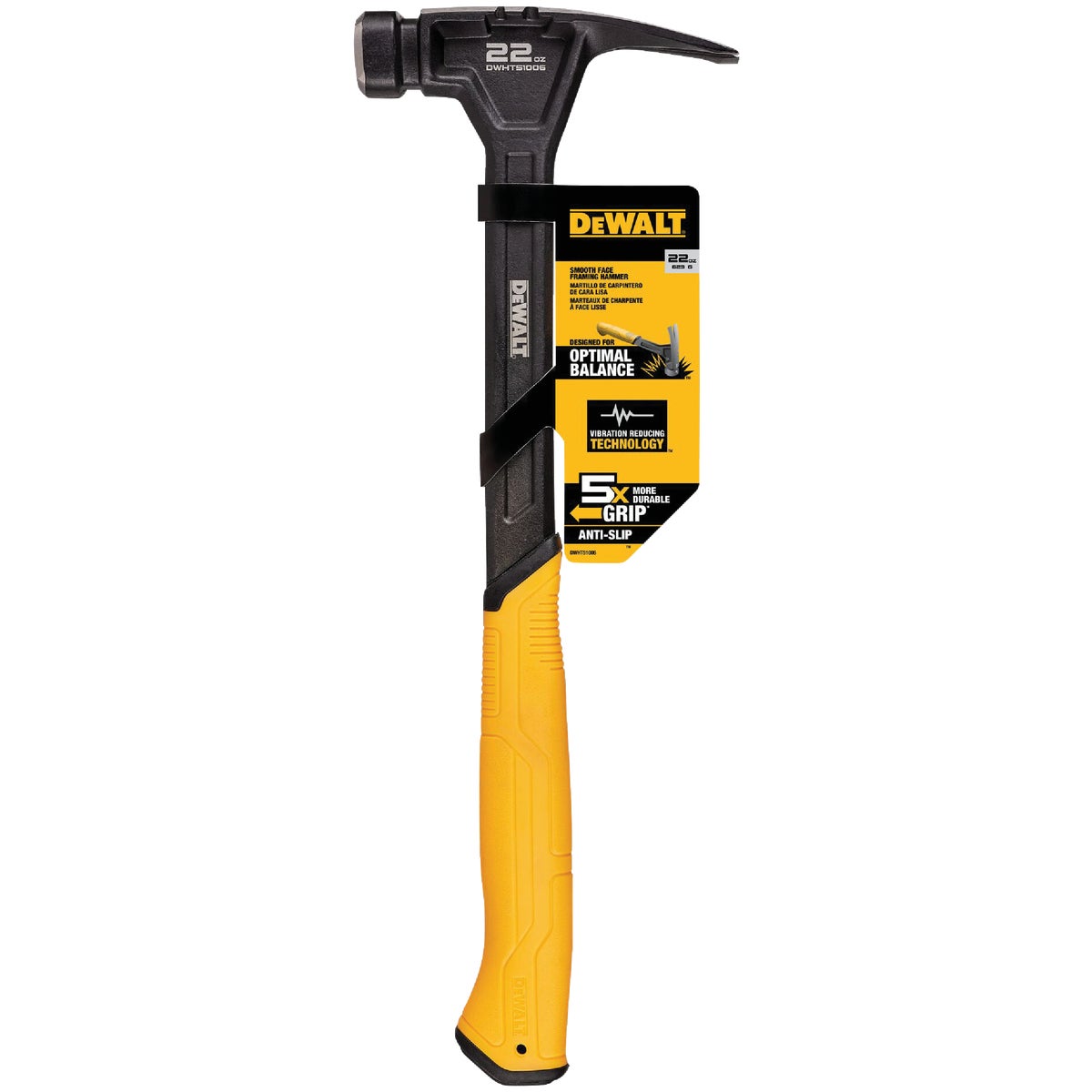 DEWALT 22 Oz. Smooth-Face Framing Hammer with Steel Handle