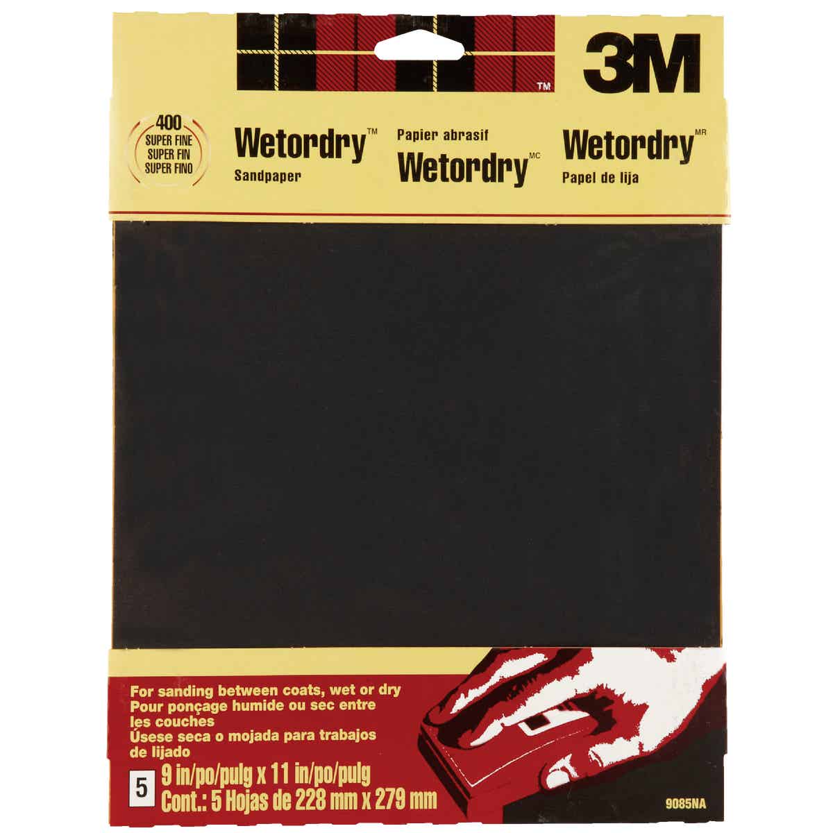 3M Wetordry 9 In. x 11 In. Super Fine Sandpaper, 400 Grit (5-Pack)
