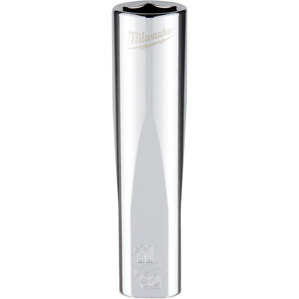 Milwaukee 1/4 In. Drive 11/32 In. 6-Point Deep Standard Socket with FOUR FLAT Sides Image 1