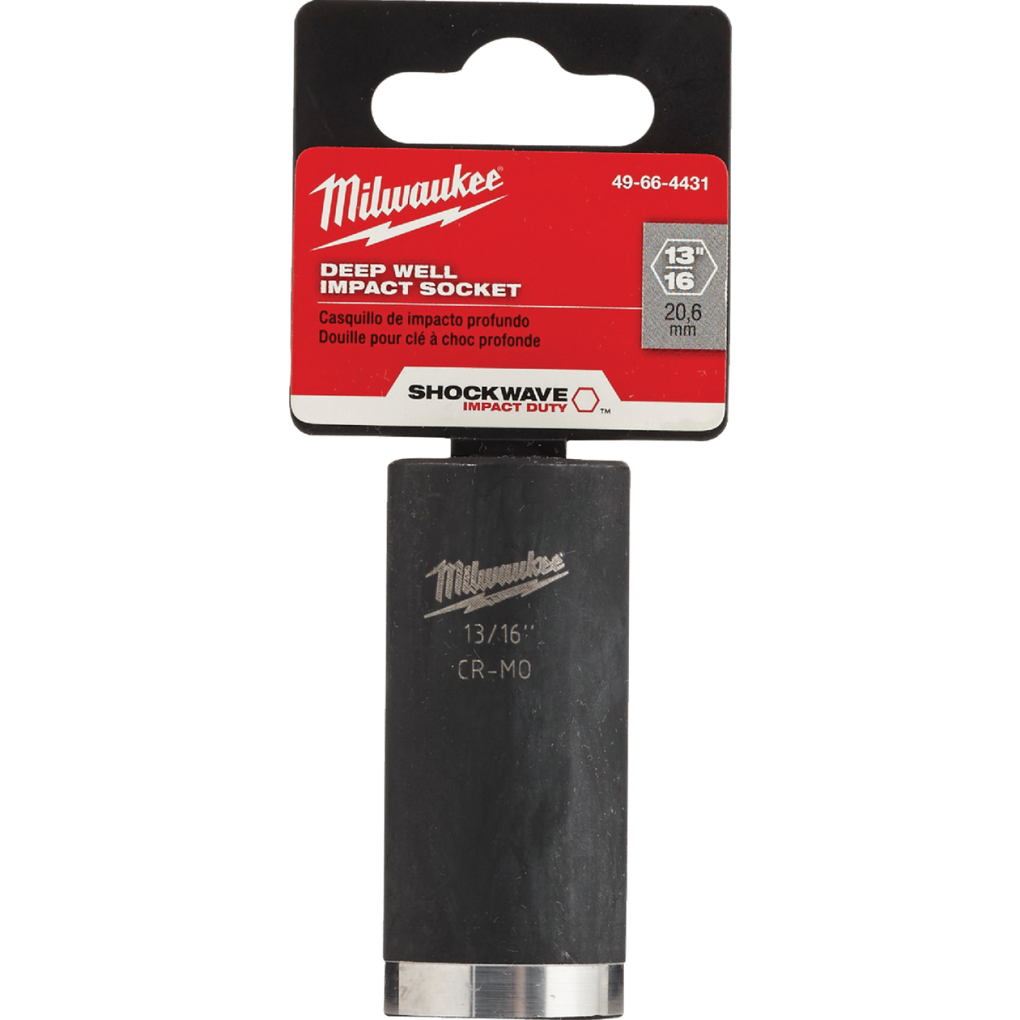 Milwaukee SHOCKWAVE 3/8 In. Drive 13/16 In. 6-Point Deep Standard Impact Socket Image 2