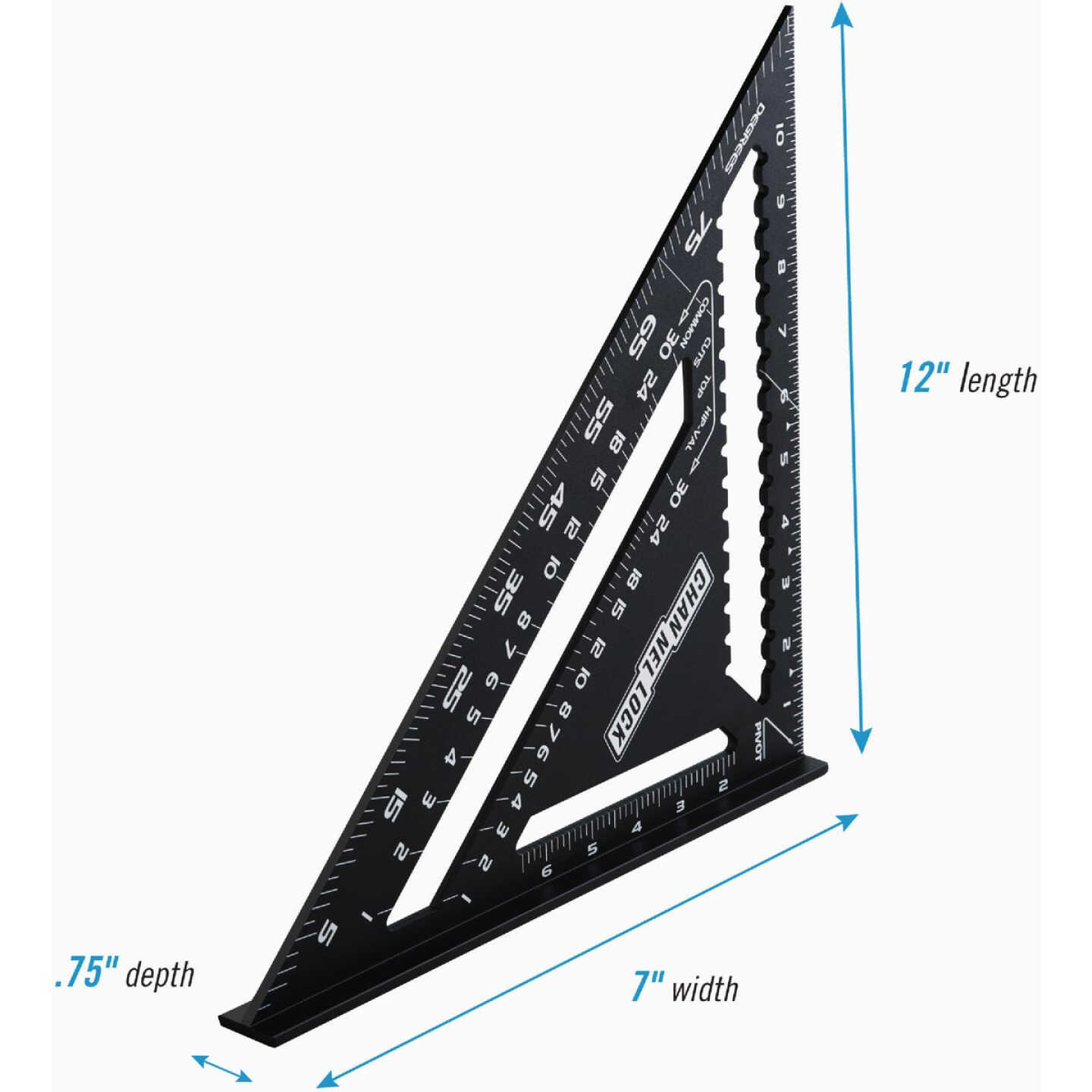 Channellock 12 In. Aluminum Rafter Square Image 2